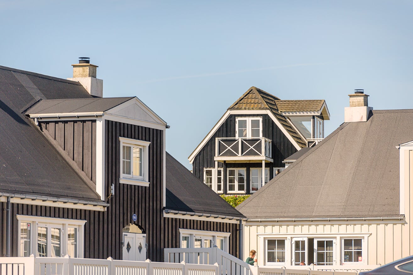 Udsigt over sommerhuse i Søndervig