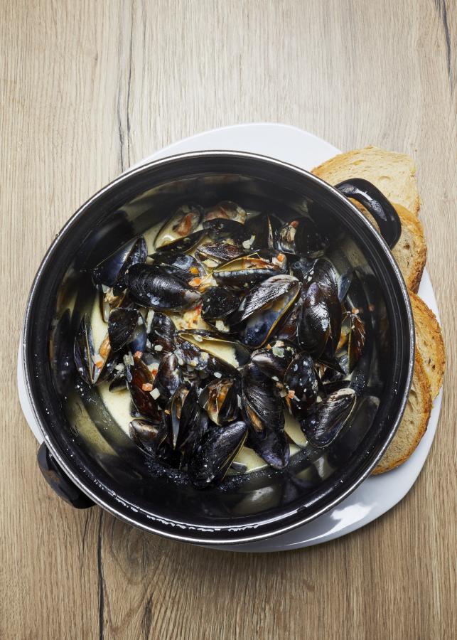 Servering af Moules frites 