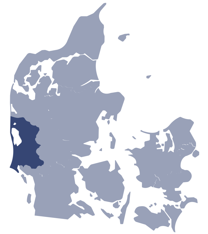 Kort over destination Vesterhavet