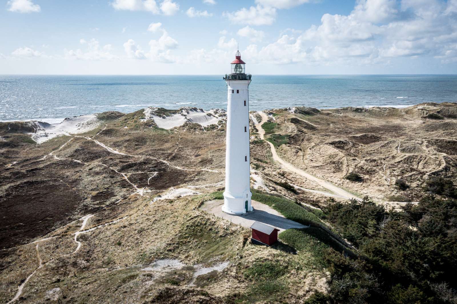 Drone billede af Lyngvig Fyr