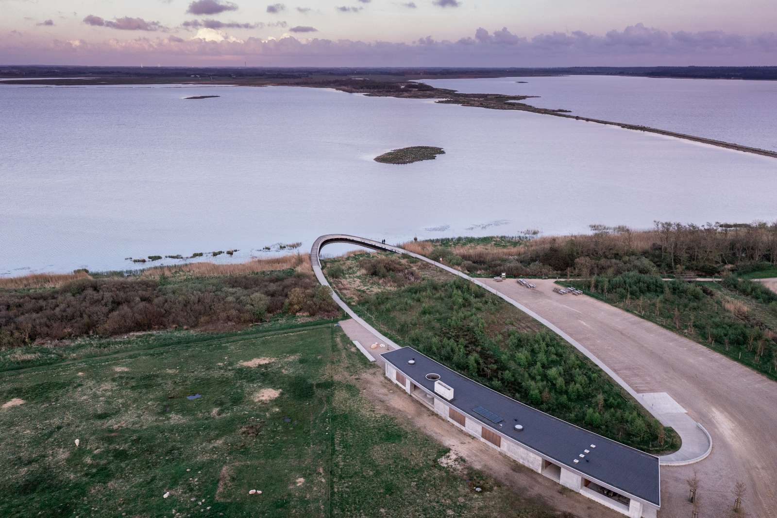 Dronefoto af Filsø Elipsen