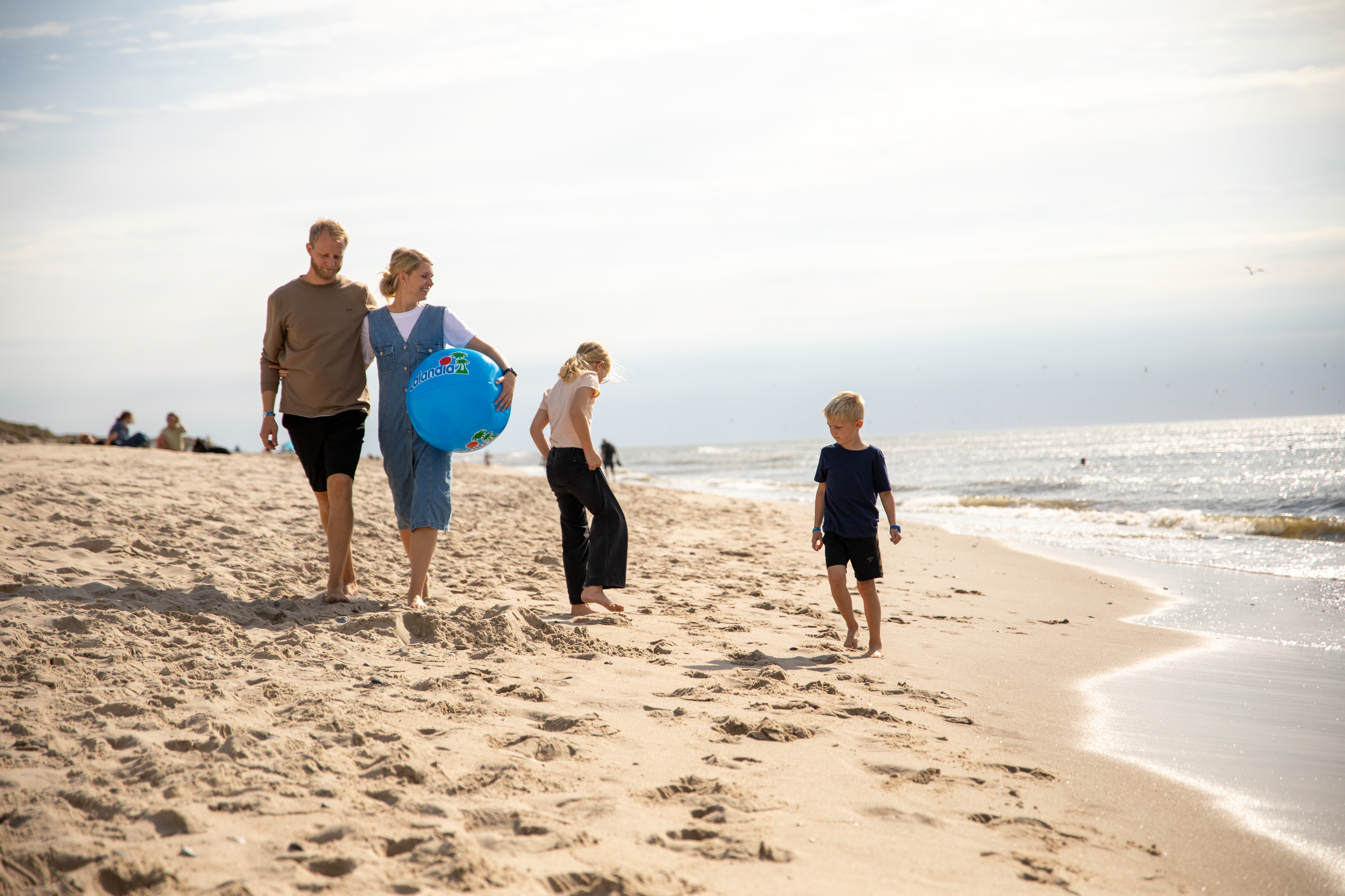 Familie på Søndervig Strand