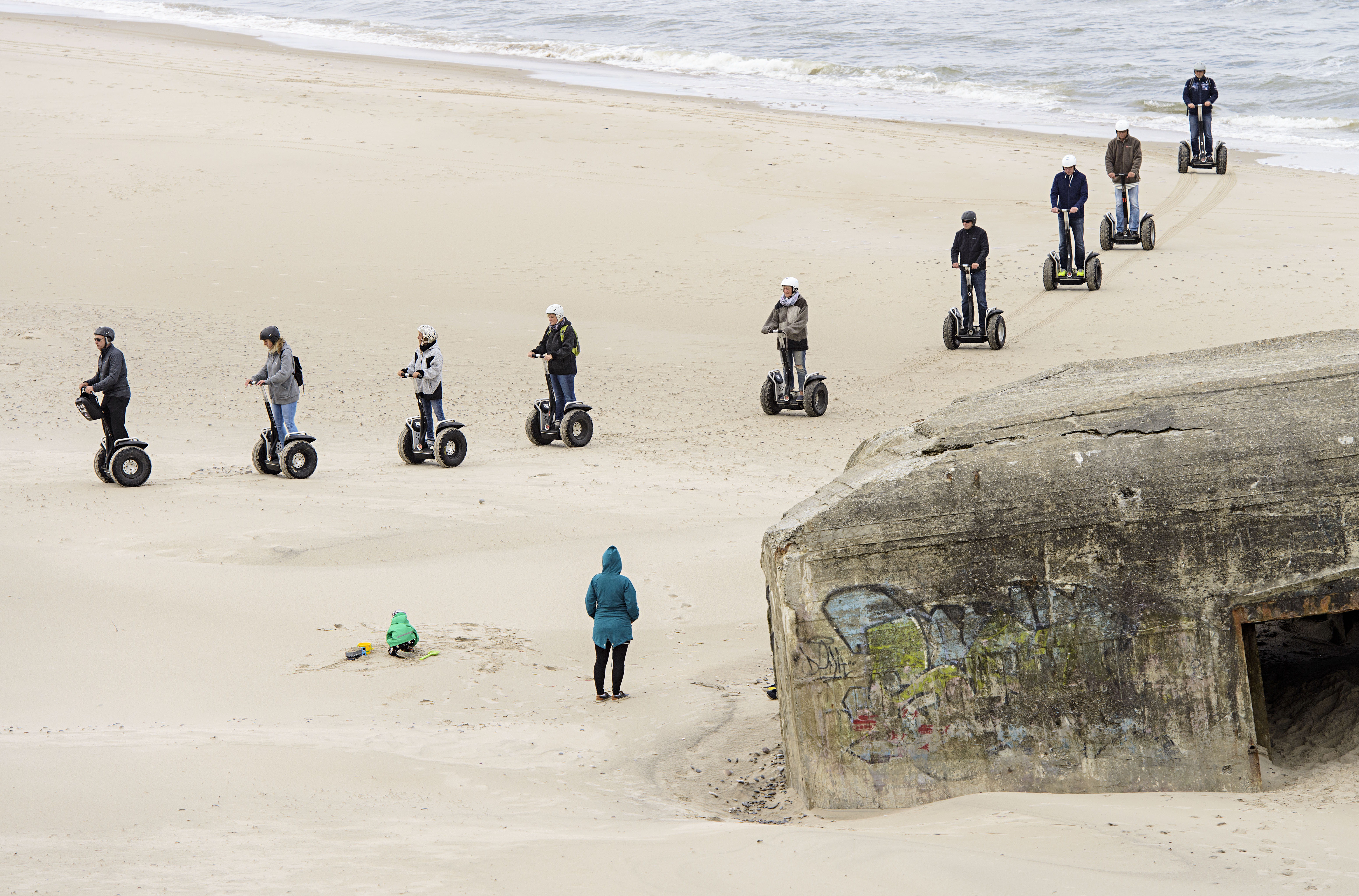 Vesterhavet segways på strand