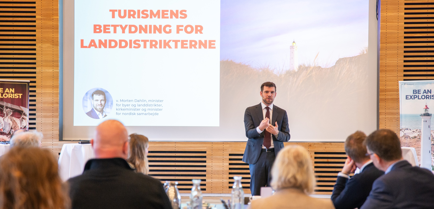 Morten Dahlin ved årsmøde for Partnerskab for Vestkystturisme 2025