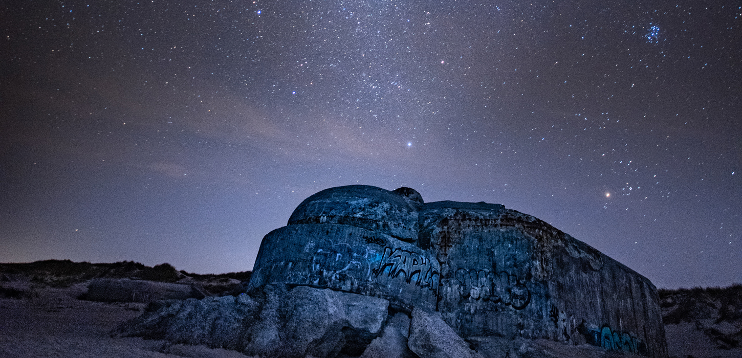 Houvig Bunker med stjernehimmel