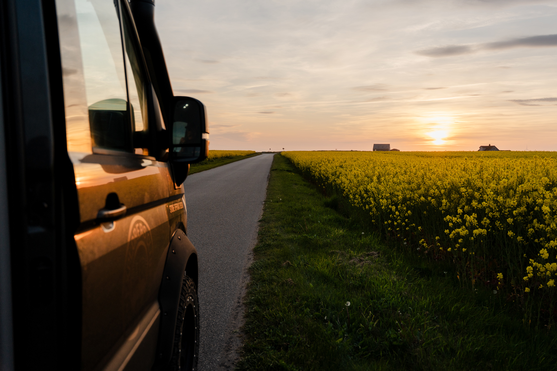 Autocamper solnedgang