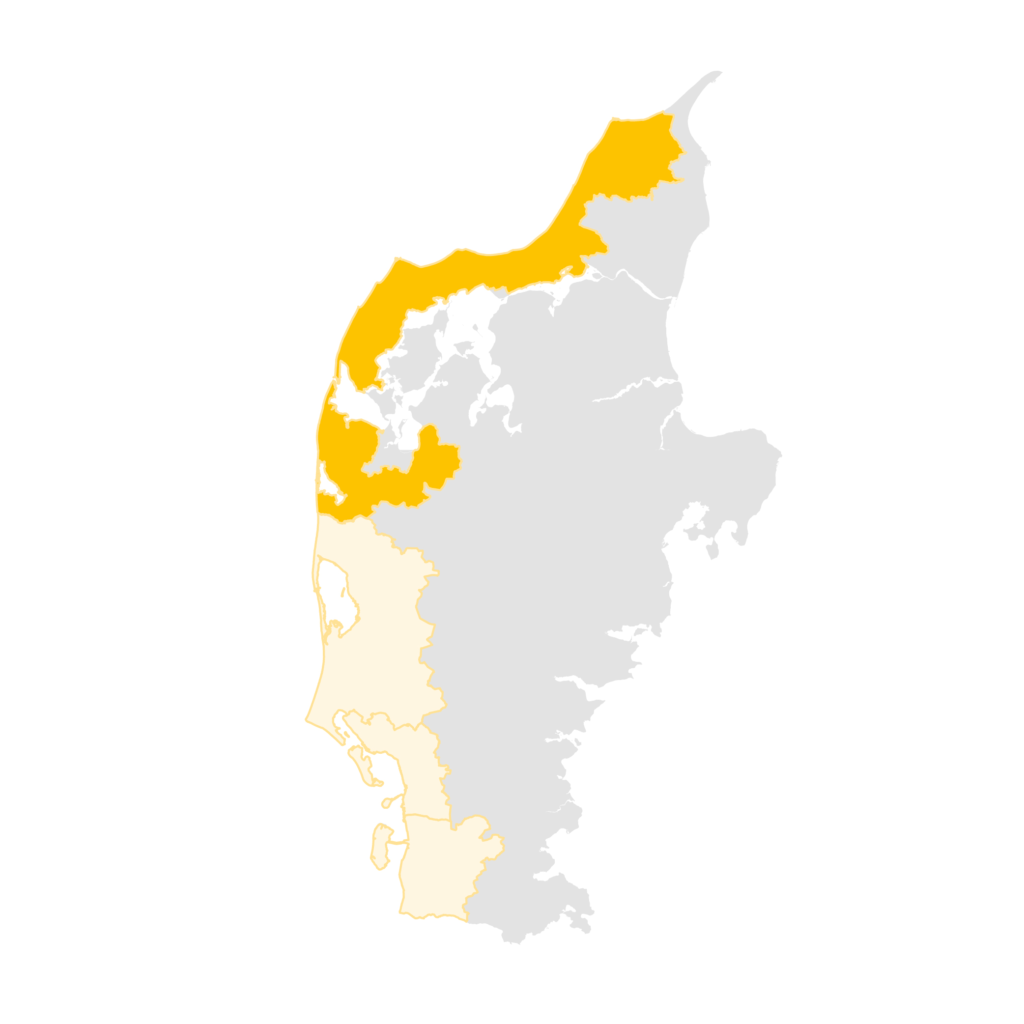 Way Out West kort Nordvestkysten