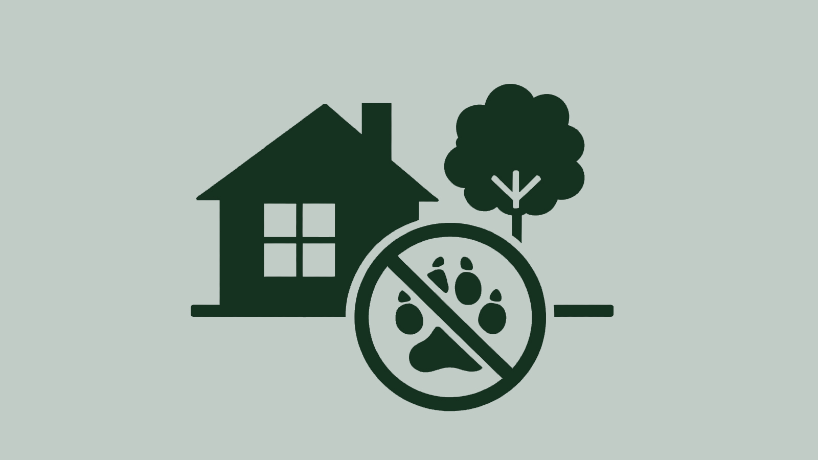 Ikon af hus med ulve ikke velkommen skilt