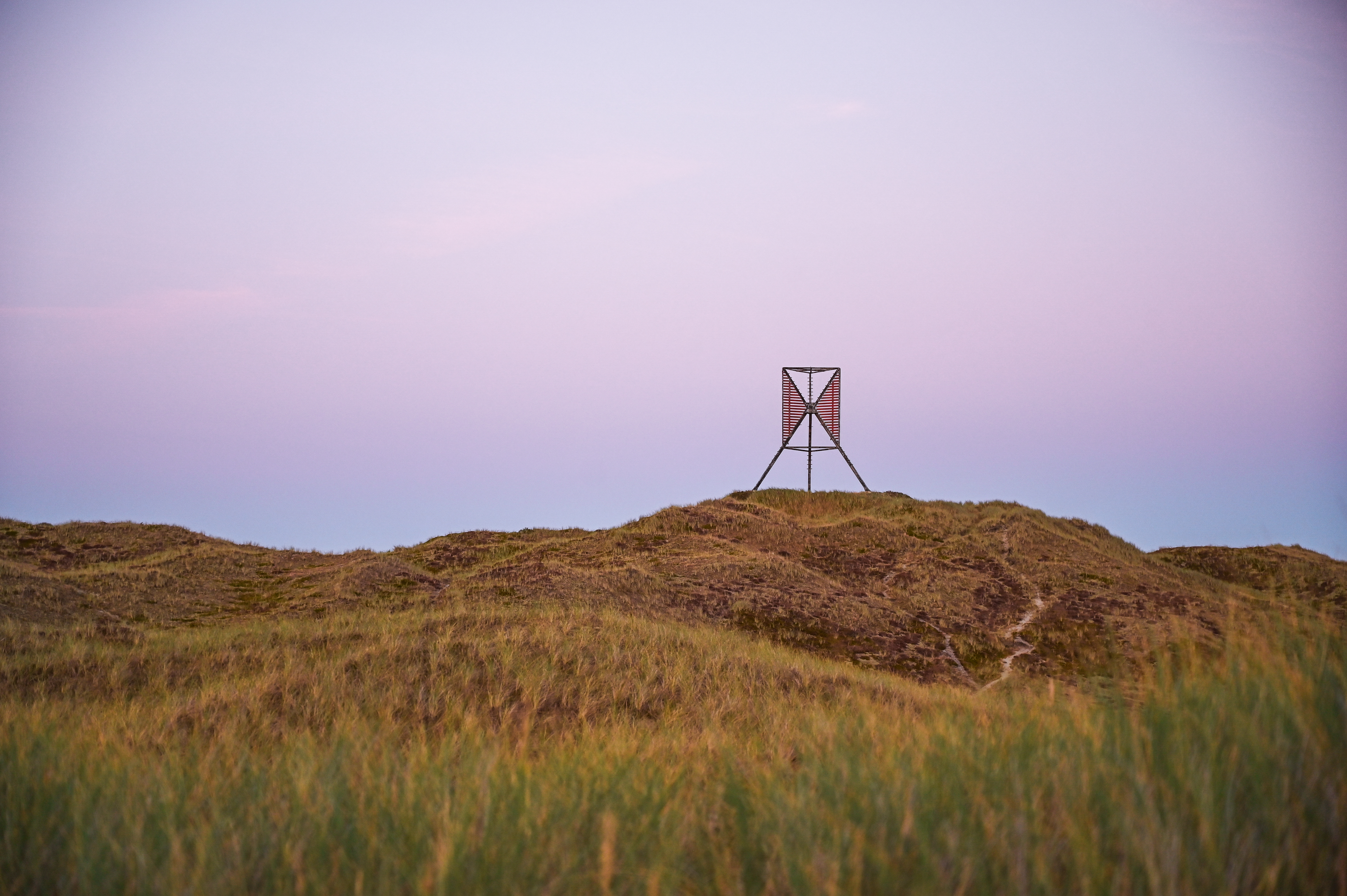 Klitlandskab ved Vesterhavet med sømærke