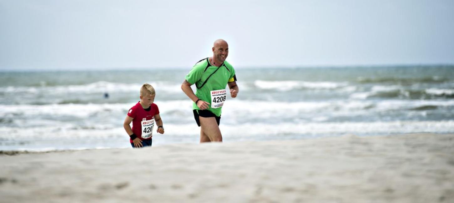 løb på stranden