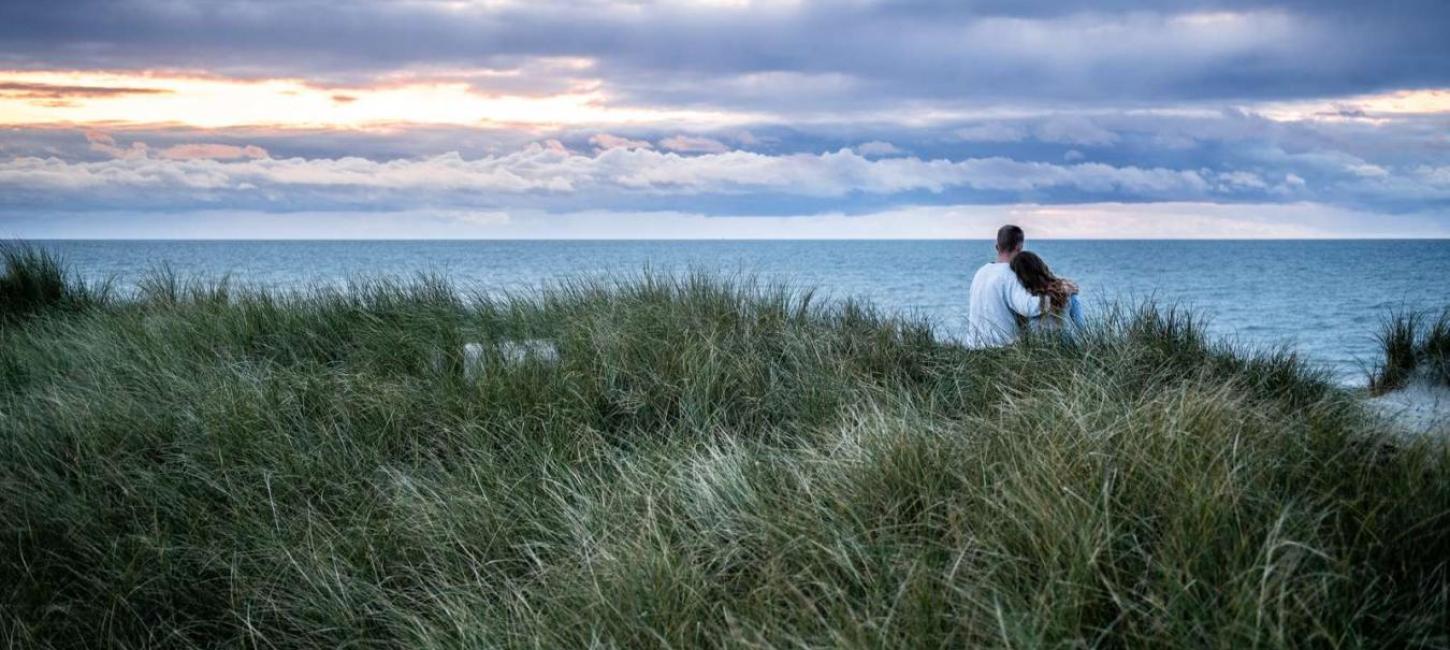 Couple by the North Sea