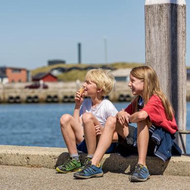 Enjoying the holiday and icecream in Hvide Sande 