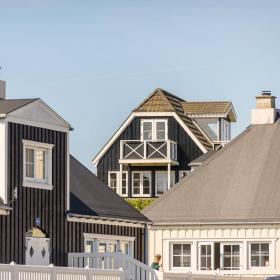 View of roof tops in Søndervig