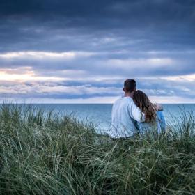 Couple by the North Sea