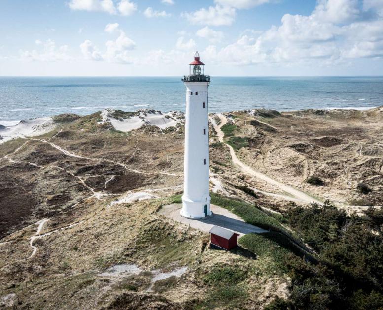 Drone billede af Lyngvig Fyr