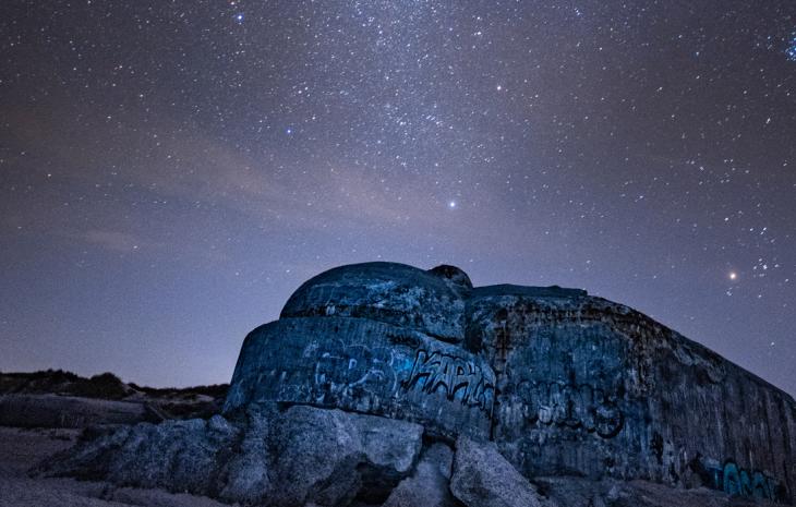 Houvig Bunker med stjernehimmel